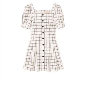 Gal Meets Glam Dawn Windowpane Print Dress NWT